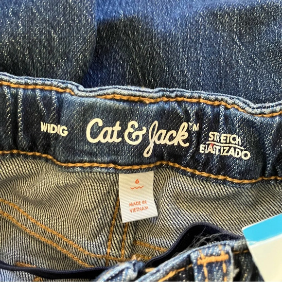 🐱 NWT Cat & Jack Girl’s Stretch Wide Leg Blue Jeans (6) - Picture 5 of 5